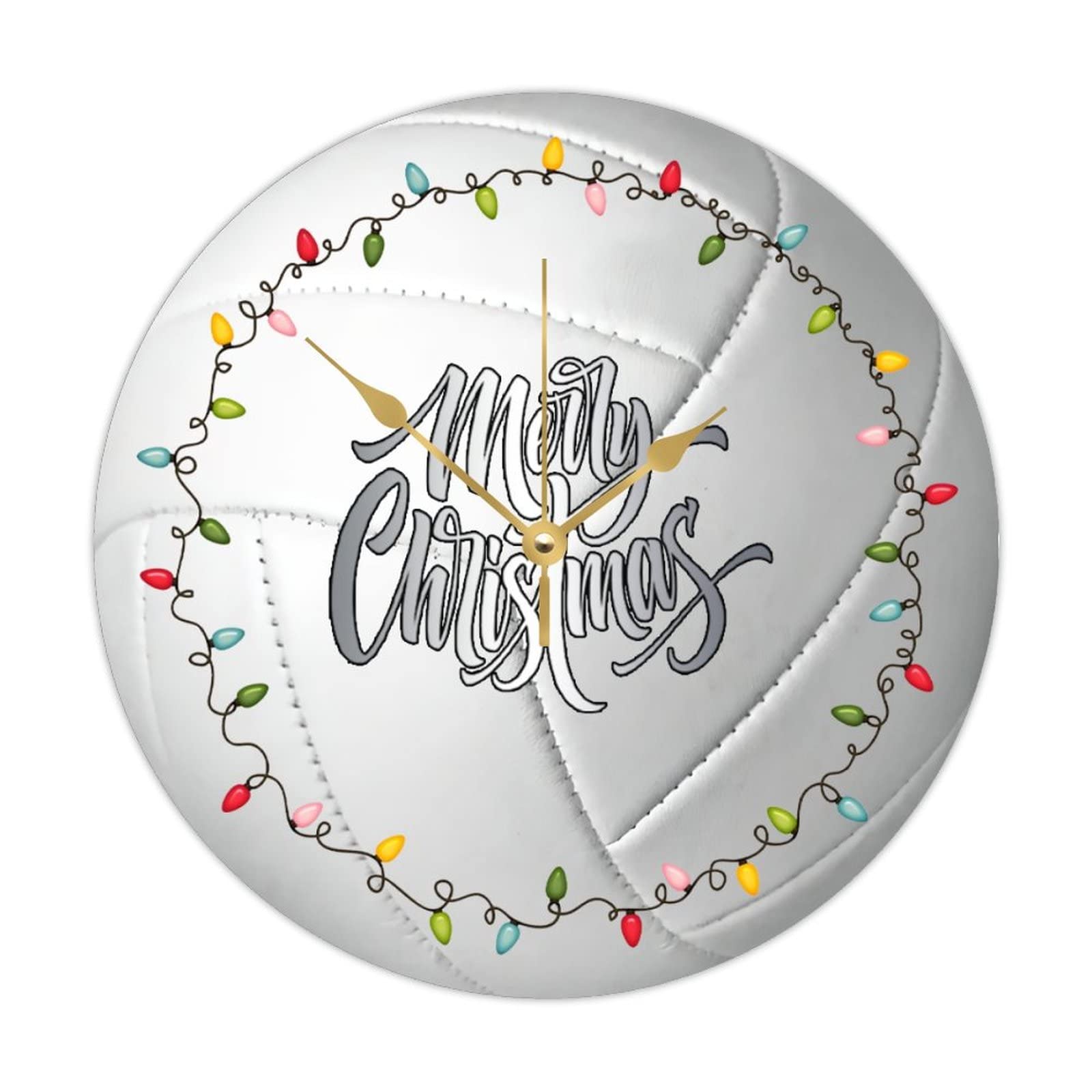 Horloge de Noël volleyball en bois pour sublimer votre intérieur en hiver