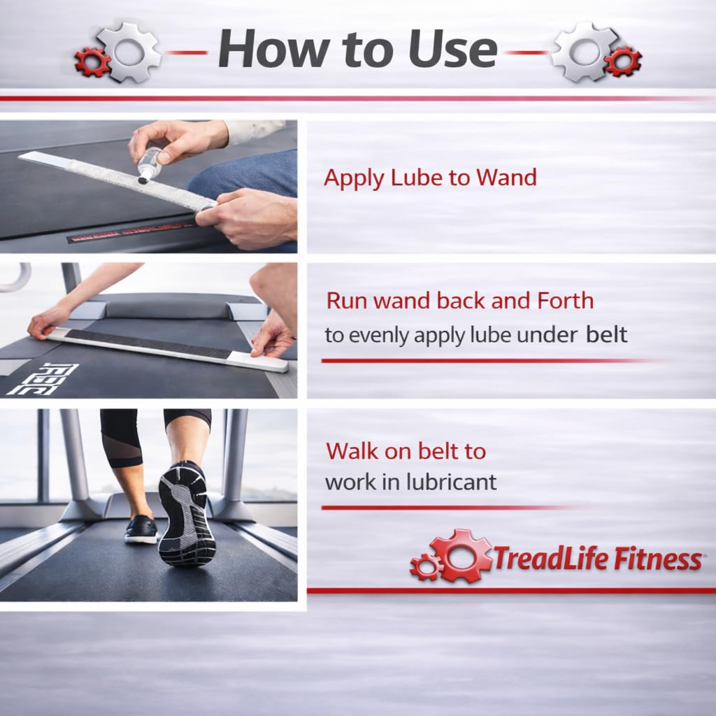 Fold-N-Glide Treadmill Maintenance Kit |Treadmill Lubricant for Belt | 5 x Lube Applications | Foldable Metal 23" Applicator Wand | Directions Included (Fold-N-Glide 5 Applications Kit)