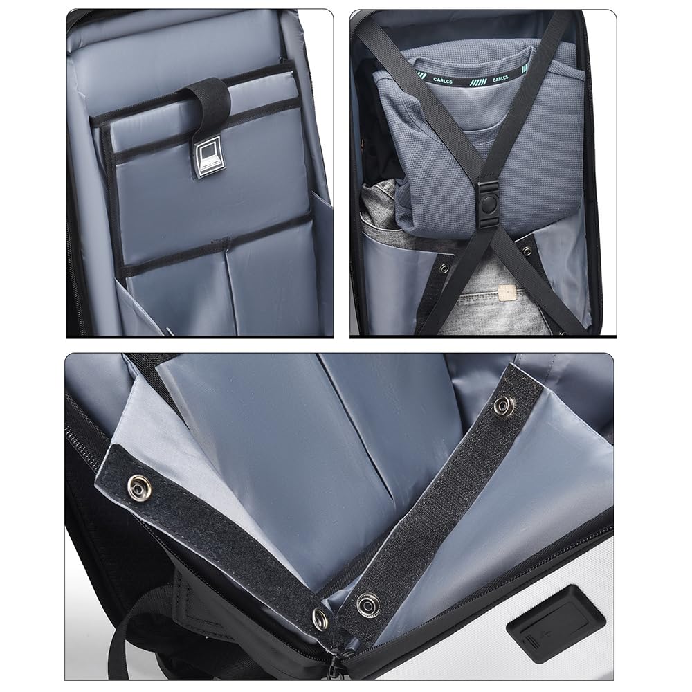 XINYASEE Mochila Rígida Expandible de Gran Capacidad para Viajes de Negocios - Impermeable y Antirrobo para Portátiles de Hombre y Mujer