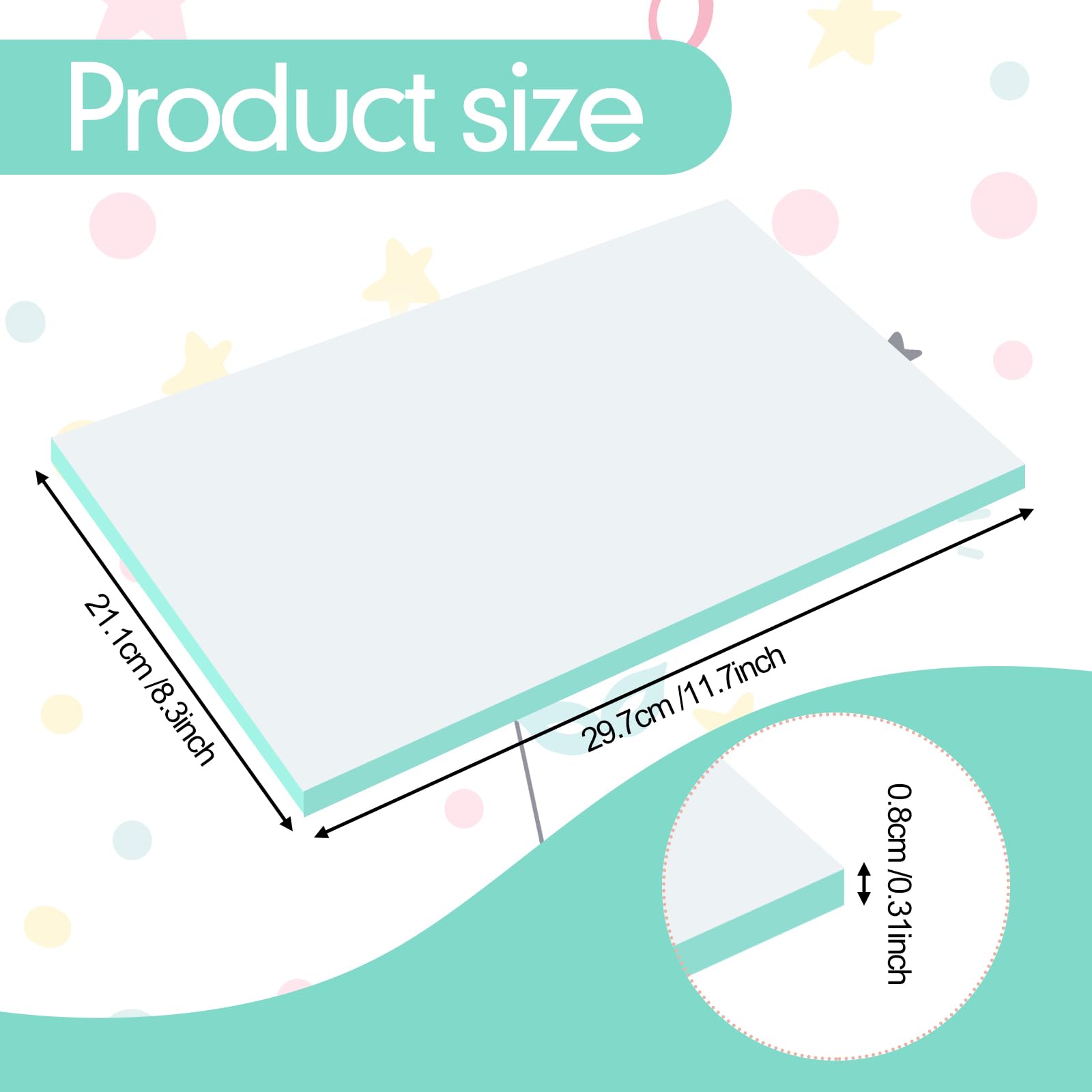 Yeaqee 3 unidades grandes de 11.7 x 8.3 pulgadas de goma suave para tallar, bloques de linóleo para impresión, sellos de goma de doble cara para manualidades para obras de arte, álbumes de recortes