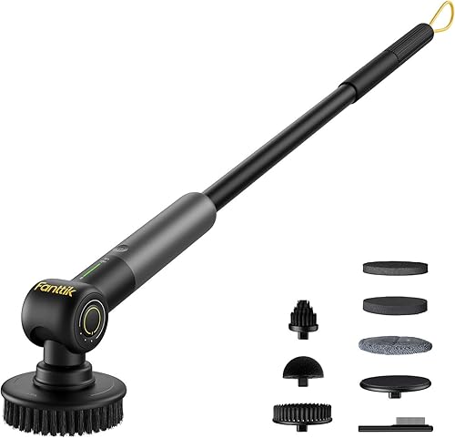 Fanttik Flip G9 Pro - Limpiador eléctrico, motor VoltiPulse, limpiador de doble velocidad con 6 cabezales de cepillo, ángulo ajustable y mango