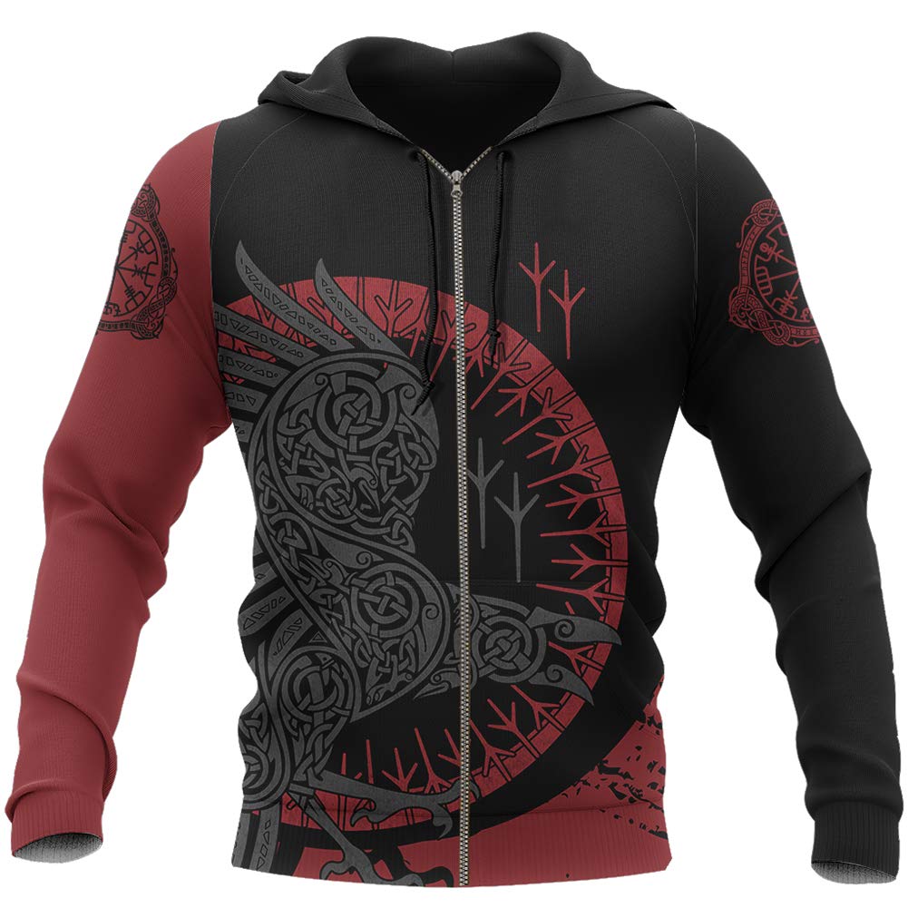 Veste de mode rue imprimée Odin avec détails graphiques 3D et finitions soignées