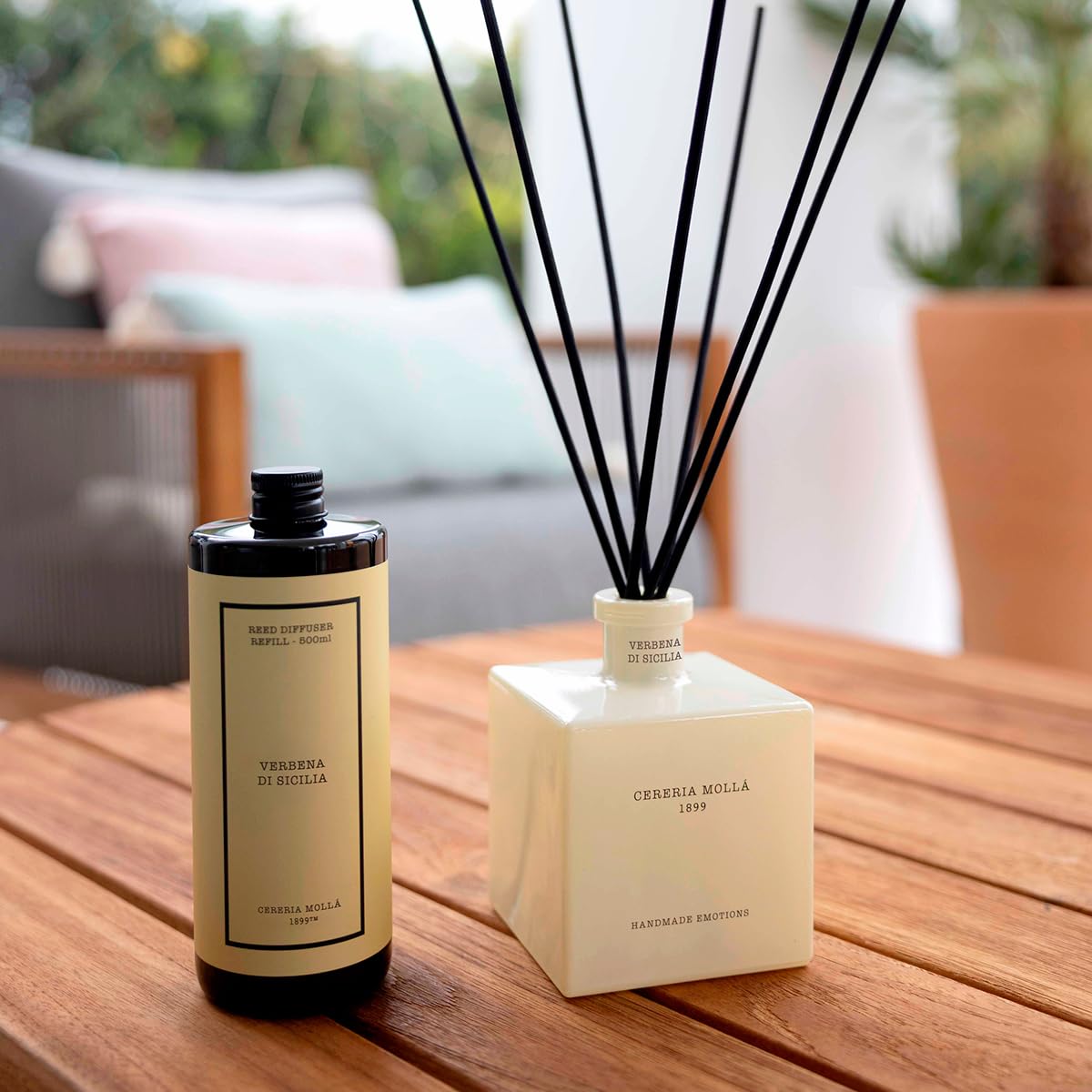 CERERÍA MOLLA 1899 | Recambio Mikado XL Verbena di Sicilia | Ambientador de Hogar | Difusor de Varillas | Perfume para Hogar | 500 ml