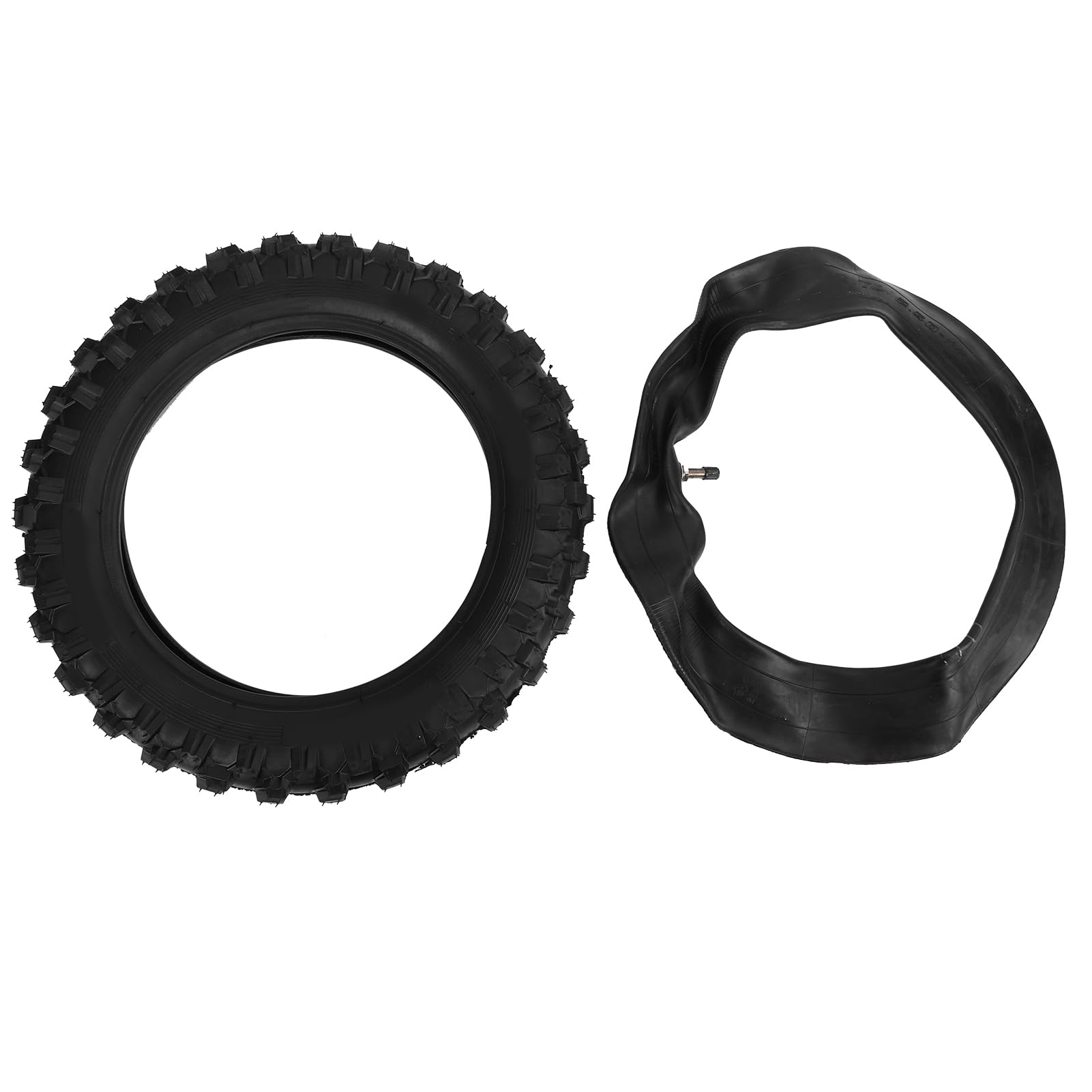 Pissente Ensemble Pneu et Chambre à Air 2.5-10 Pouces pour Moto Tout-terrain, Remplacement Tout-terrain en Caoutchouc de Haute qualité pour Jante de 10 Pouces, Compatible avec CRF50 XR50