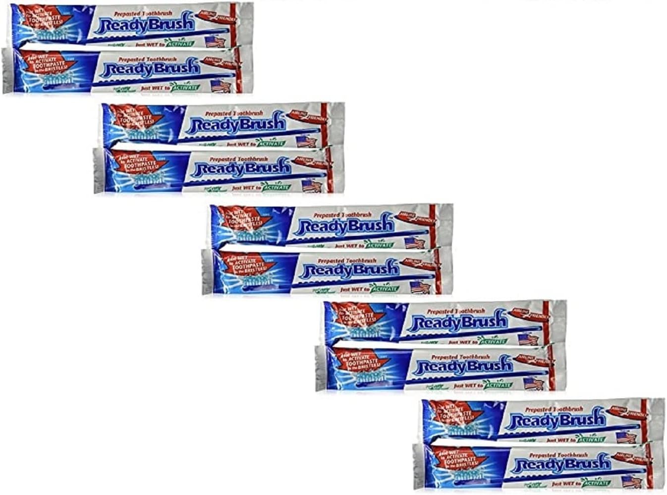 Ready Brush Prepasted Disposable Toothbrush 10 count