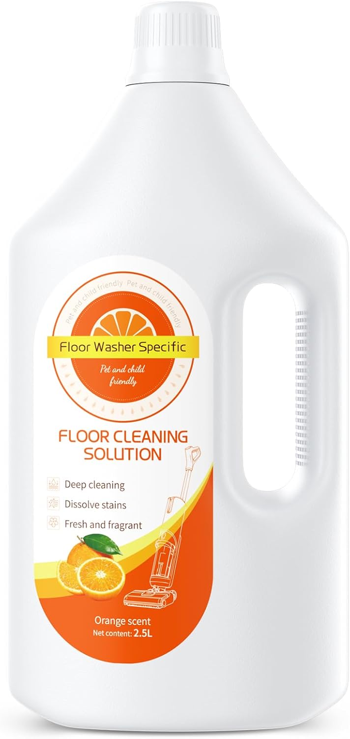2.5 L Floor Cleaner Compatible with Tineco/Roborock/Shark/Bissell/Swiffer, Suitable with All Robotic Vacuum Mop and Cordless Wet/Dry Vacuum Mop Cleaner, Multi-Surface Deodorizing & Cleaning Solution