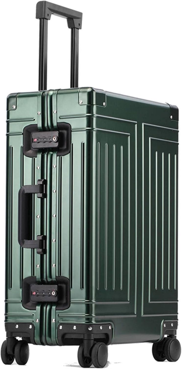 review MBETA All-Aluminum Magnesium Alloy Luggage Female Male Aluminum Alloy Trolley case Aluminum Frame 26-inch Metal Suitcase 24-inch Password Suitcase