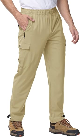 Gopune Mens Lightweight Joggers Quick Dry Hiking Athletic Pants Outdoor Running Casual Track Pants