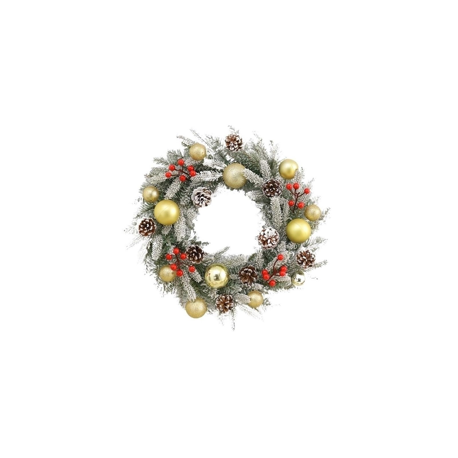 Couronne de Noël extérieure et décoration d'arbre de Noël | 2 Pcs - 6