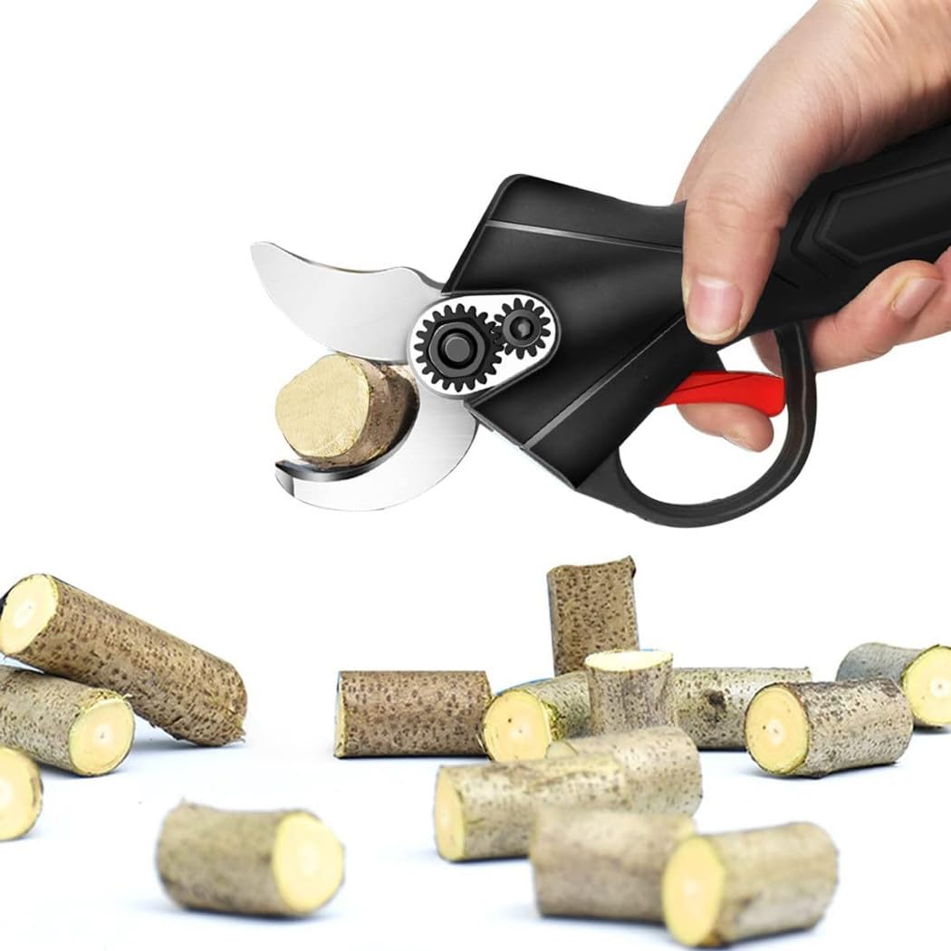 Trade Shop - Forbice Da Potatura A Batteria Cesoia Tronca Rami 24v Cordless 2 Batterie 1.0ah