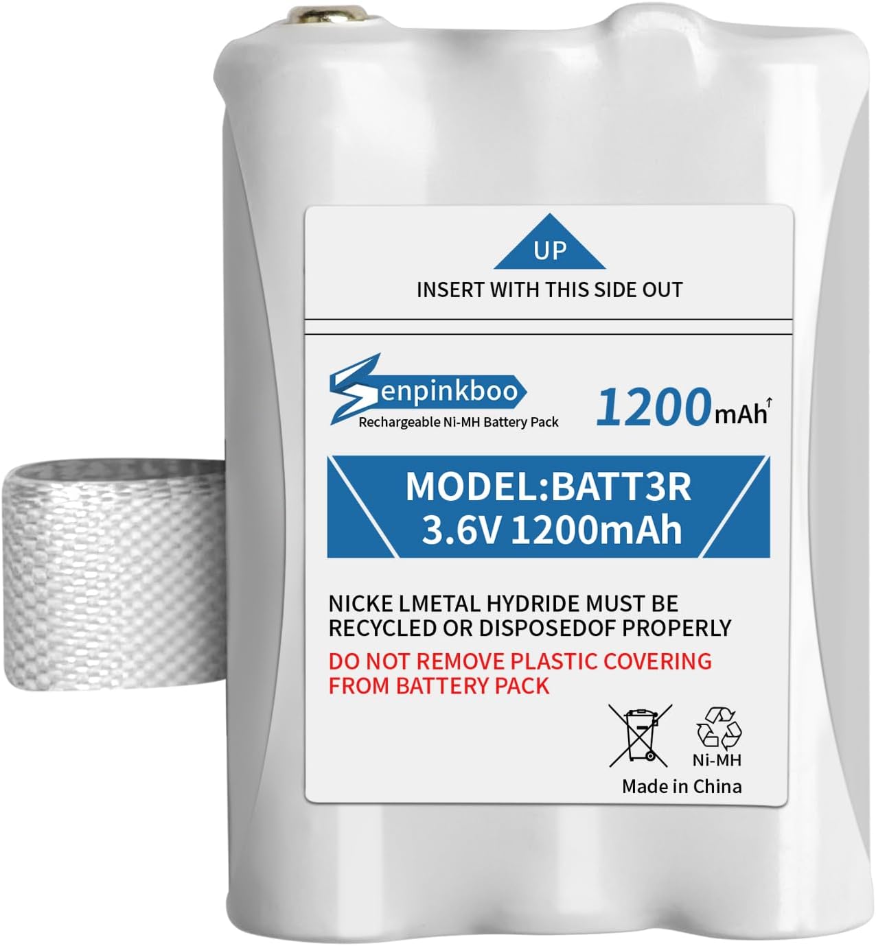 8-Pack BATT3R Battery AVP14 Replacement Upgraded 1200mAh for Midland BATT3R LXT600 LXT630 LXT630X3 LXT633 T50 T60 T51 T61 T55 T65 X-Talker Walkie-Talkie Radios Batteries 3.6V