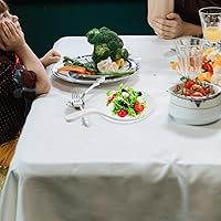 Vista 5 de Luxshiny Plato para servir con mango de 9.44 x 5.31 pulgadas, plato de postre con mango de fácil agarre para aperitivos y vajilla de cocina