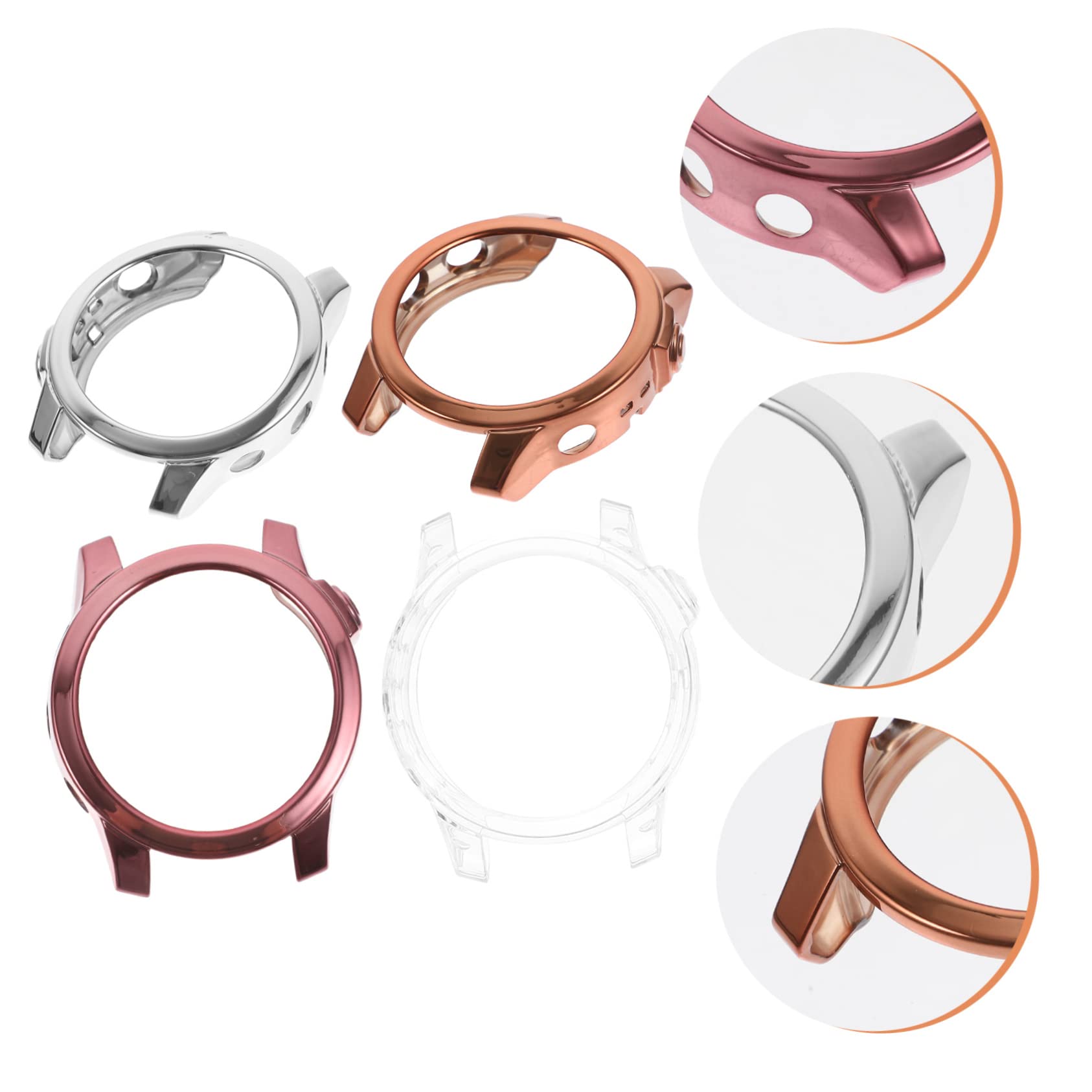 DOITOOL 8pezzi Coperture Protettive Per Anti- Tpu Per e Protezione Per Smartwatch Compatibili Rosa e