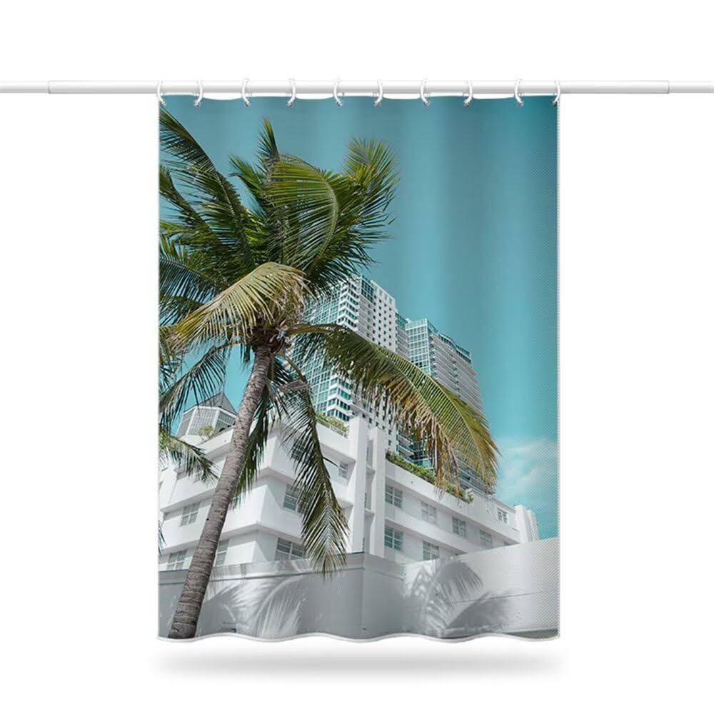 Rideau Douche Tissu Polyester Imperméable 180x180cm Rideaux de Baignoire Blanc LB1944