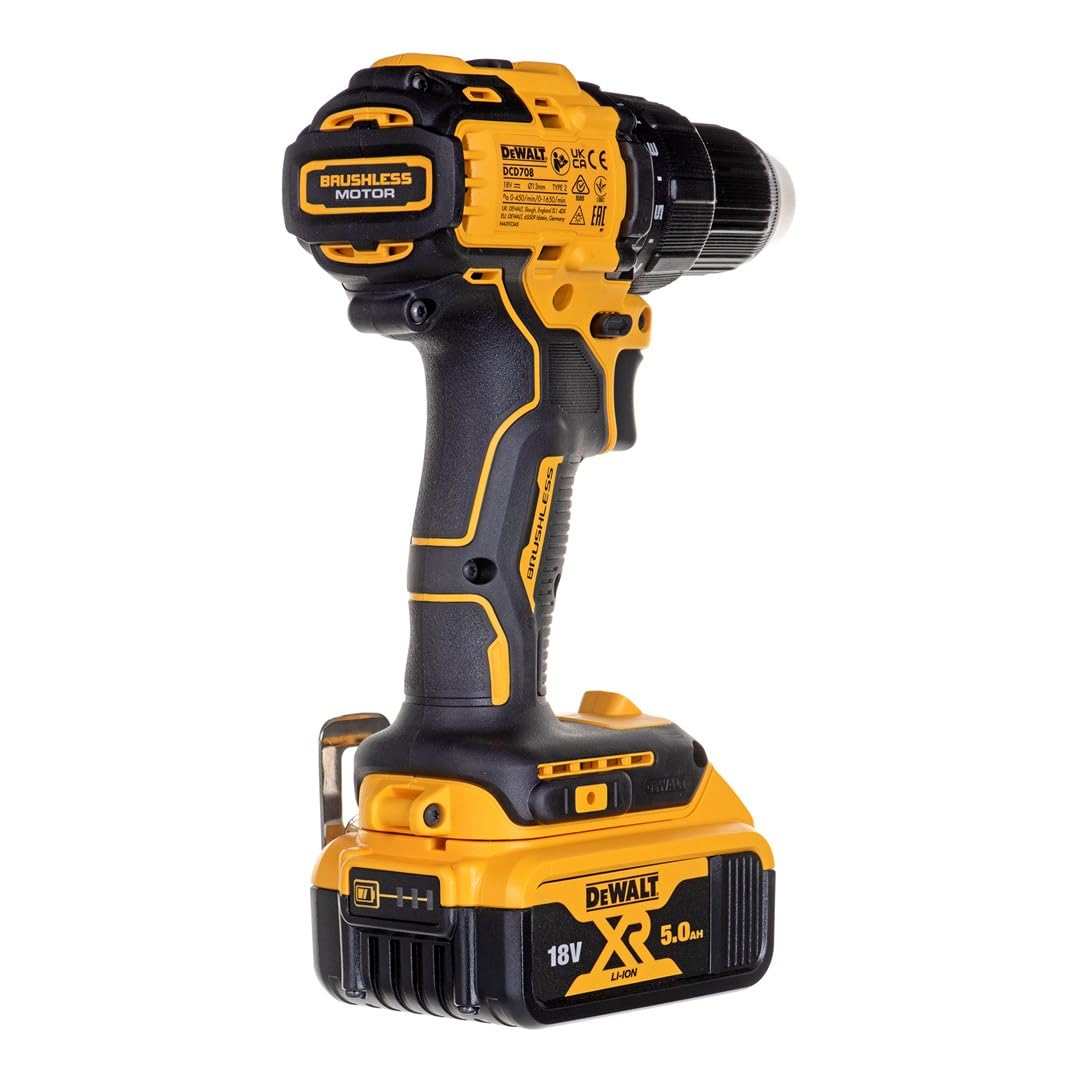 DEWALT Trapano avvitatore XR 18 V senza fili, 3 batterie 5 Ah DCD708P3T-QW