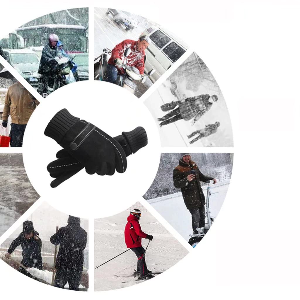 Guantes térmicos Antideslizantes Guantes de Invierno Guantes para Correr con Pantalla táctil, Guantes con Forro cálido para Deportes Ciclismo Senderismo Caminar Montar en Bicicleta