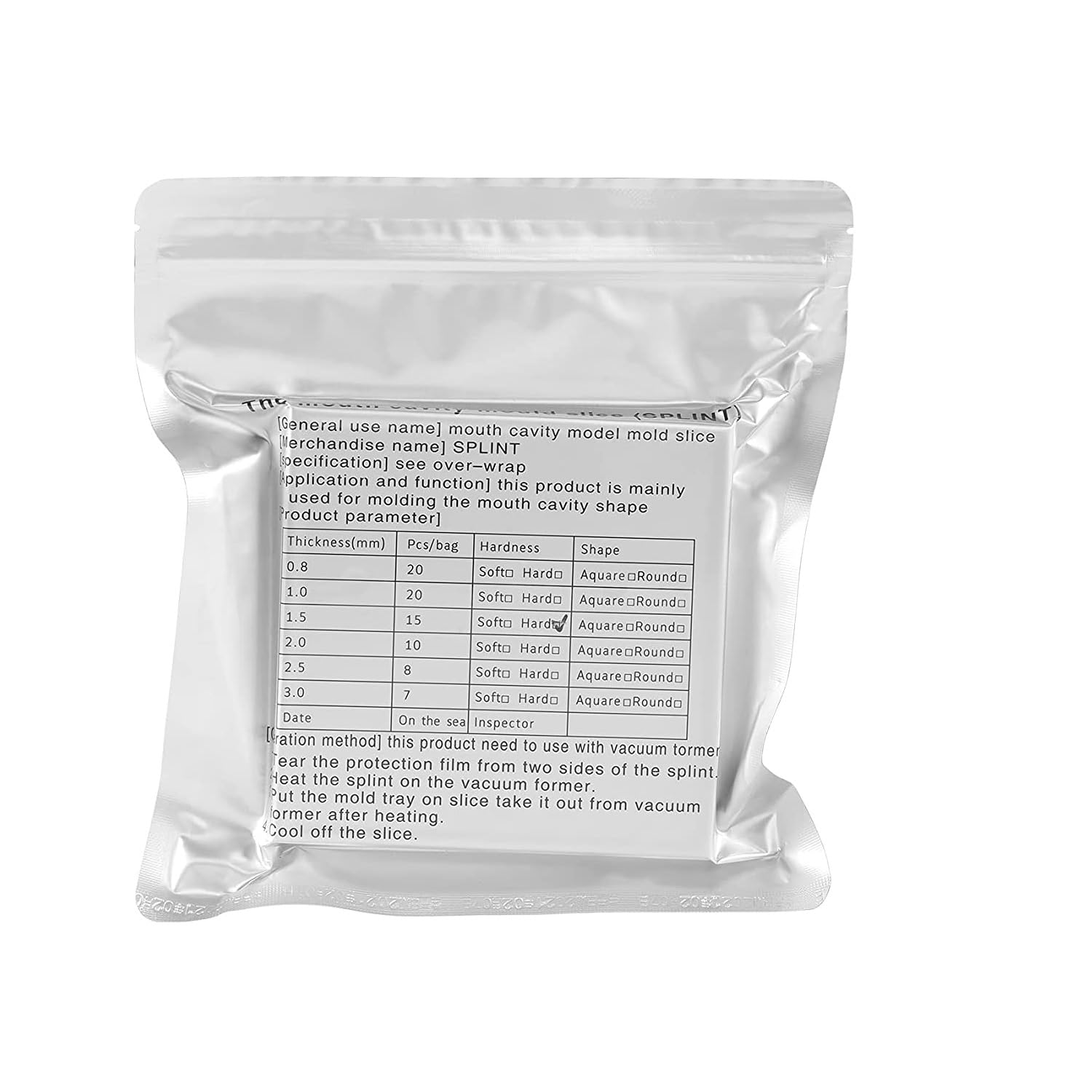 Calla Scorpio Hard Thermoforming Sheet Vacuum Forming Splint 1.0mm/1.5mm/2.0mm Sheets Professional Former Plastic (2.0mm)