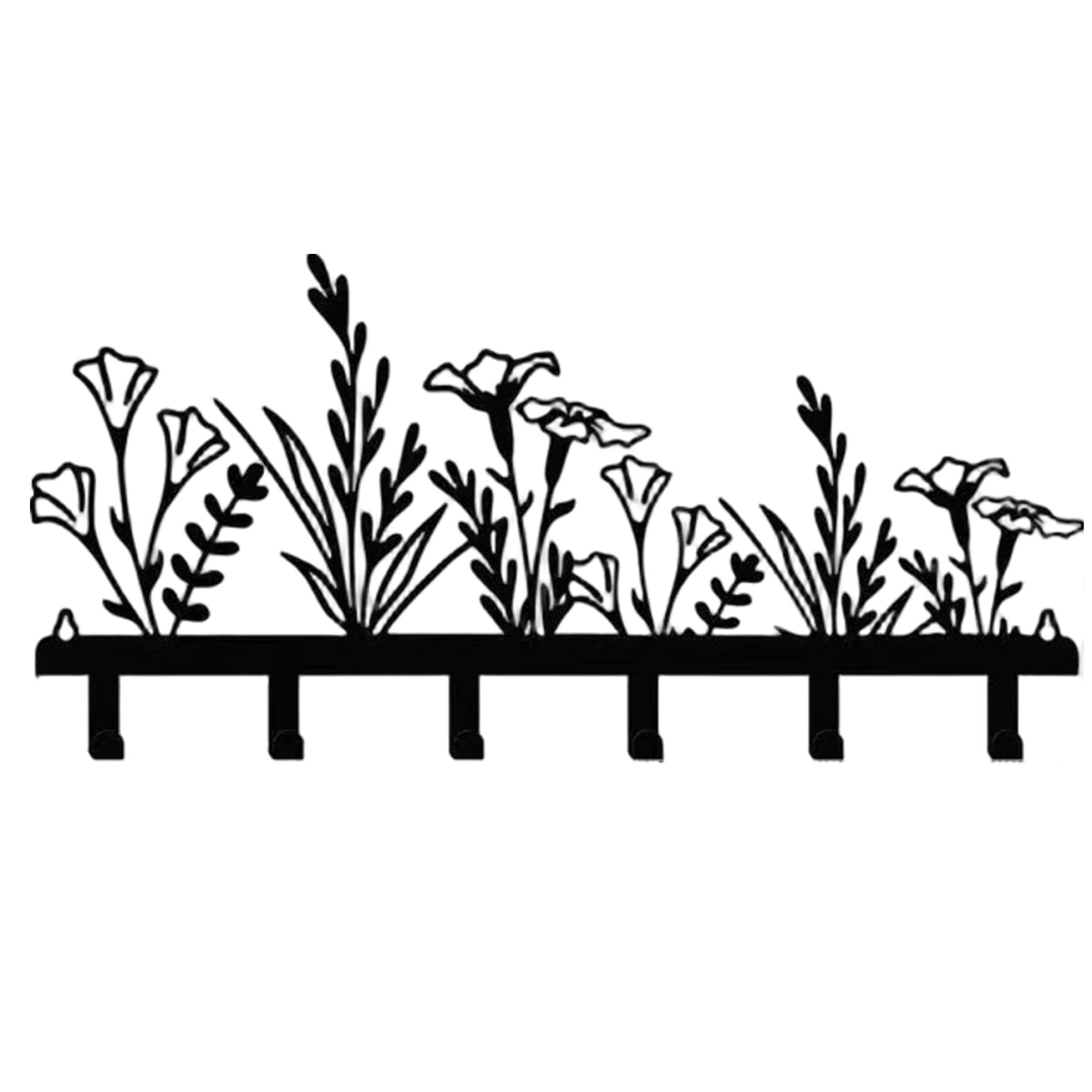 Colgador de llaves para pared con flores decorativas que organiza tu pasillo y recibidor de casa