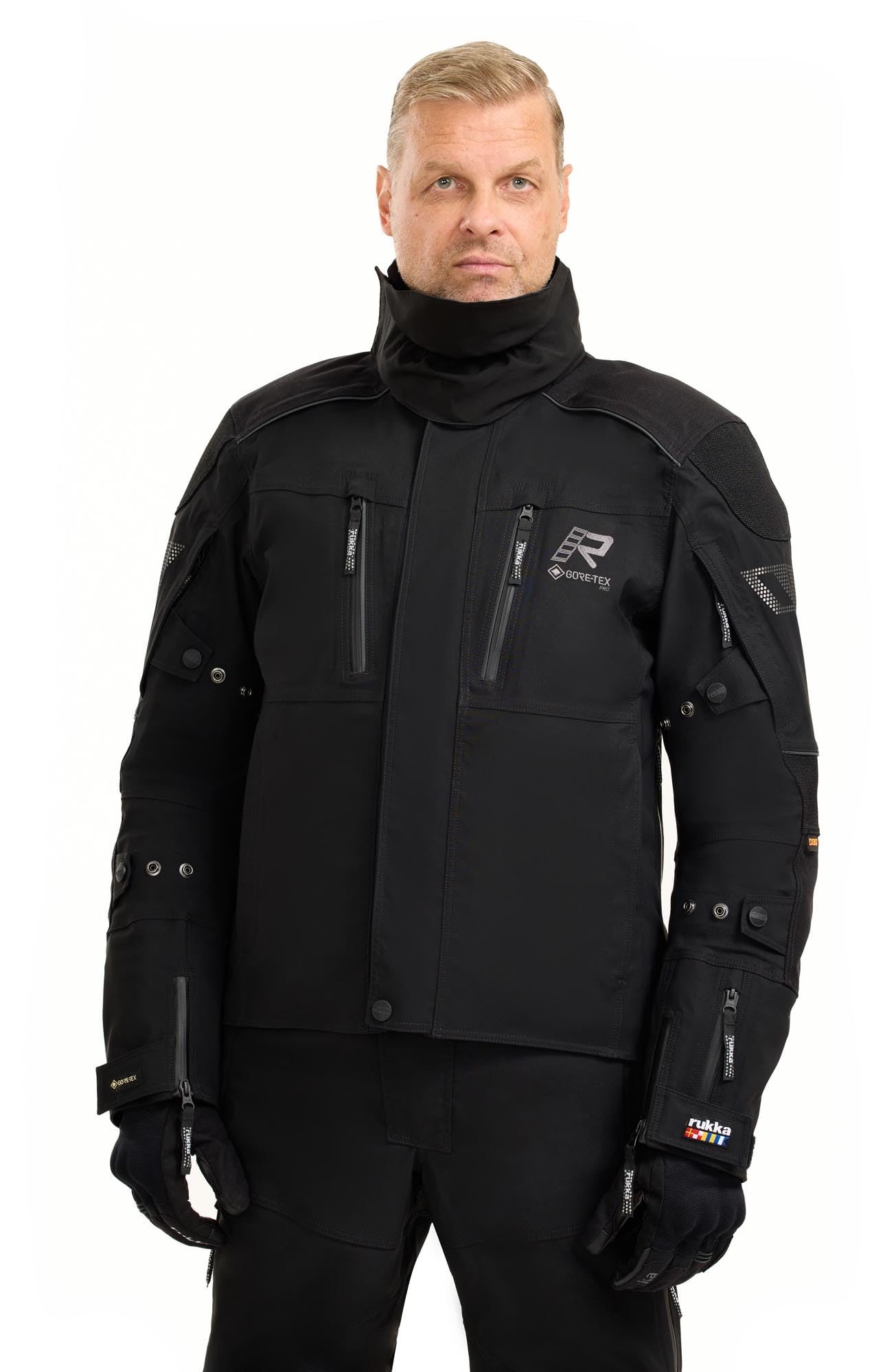 Rukka Flexo-R wodoodporna kurtka tekstylna motocyklowa, czarny, 52