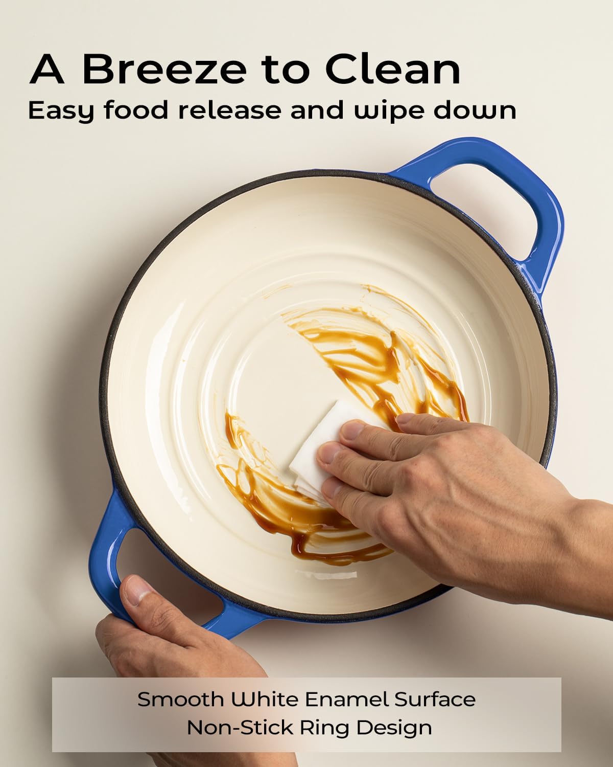 Dutch Oven for Bread Baking-5QT Cast Iron Sourdough Dutch Oven Pot with Lid, Enameled Round Cast Iron Bread Pot with Dome Lid for Homemade, Gifts for Sourdough Bakers, Blue