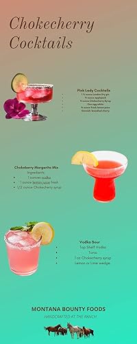 Vista 3 de Montana Chokecherry - Ingredientes para el desayuno de jarabe de 11 onzas, fruta real cultivada y recogida a mano en la naturaleza de Bounty Foods