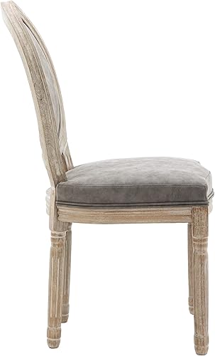 Miniatura 58 de Juego de 4 sillas de comedor de piel sintética, sillas de cocina de mediados de siglo, sillas Parsons tapizadas, sillas laterales con respaldo de