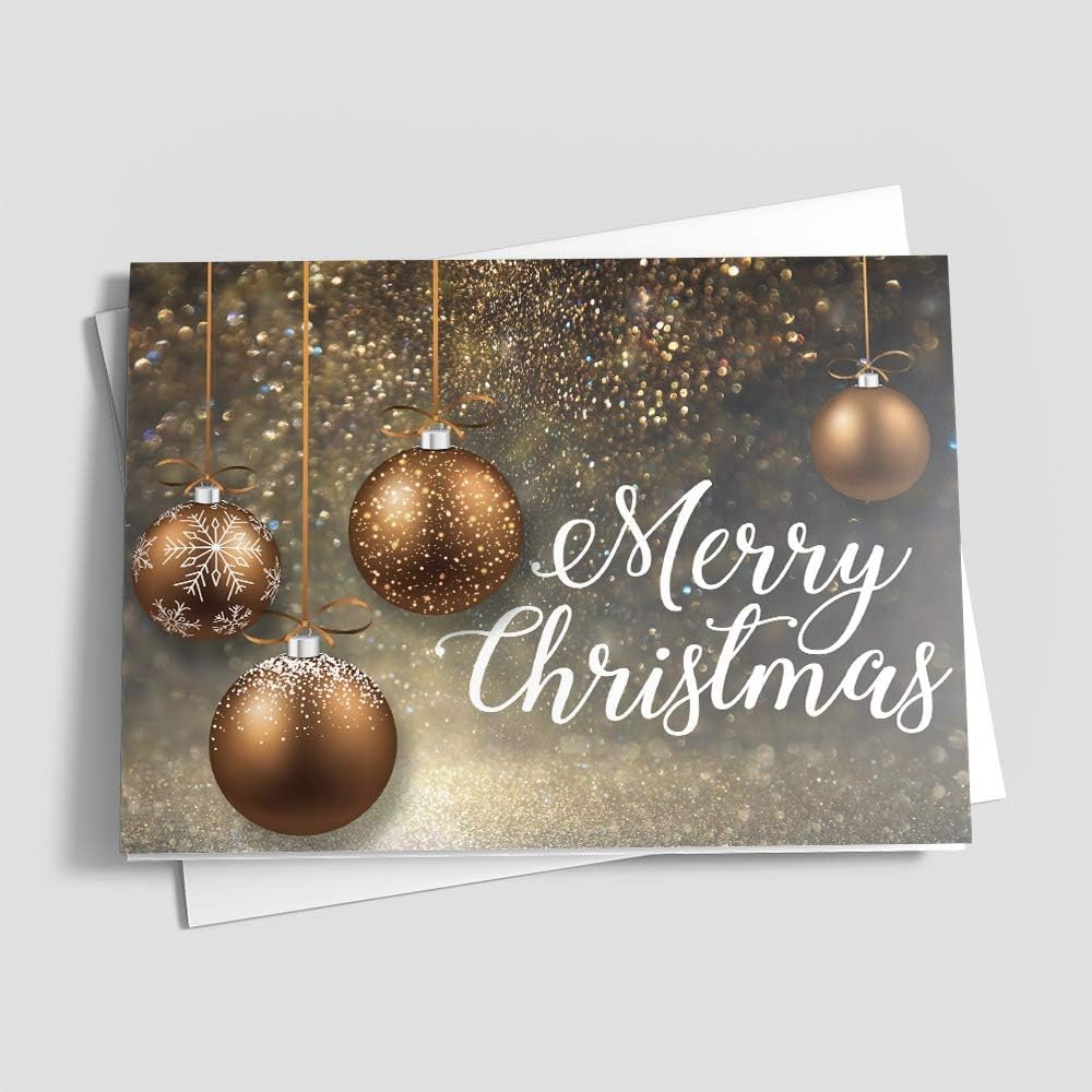 Interior Ornaments - Christmas Cards | 25 Signature Greeting Cards with Your Custom Message and Envelopes | Printed in the USA
