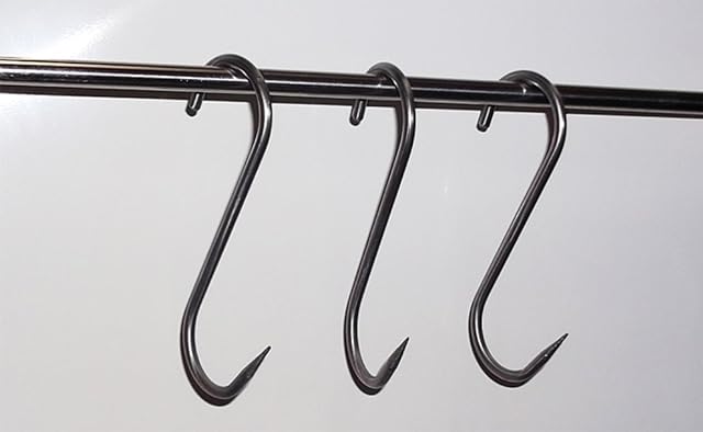 AlcoFermBrew Smoking Hooks - 5pcs - Smoke House Smoke Hook Hanger Smoker Meat Butcher Sausage