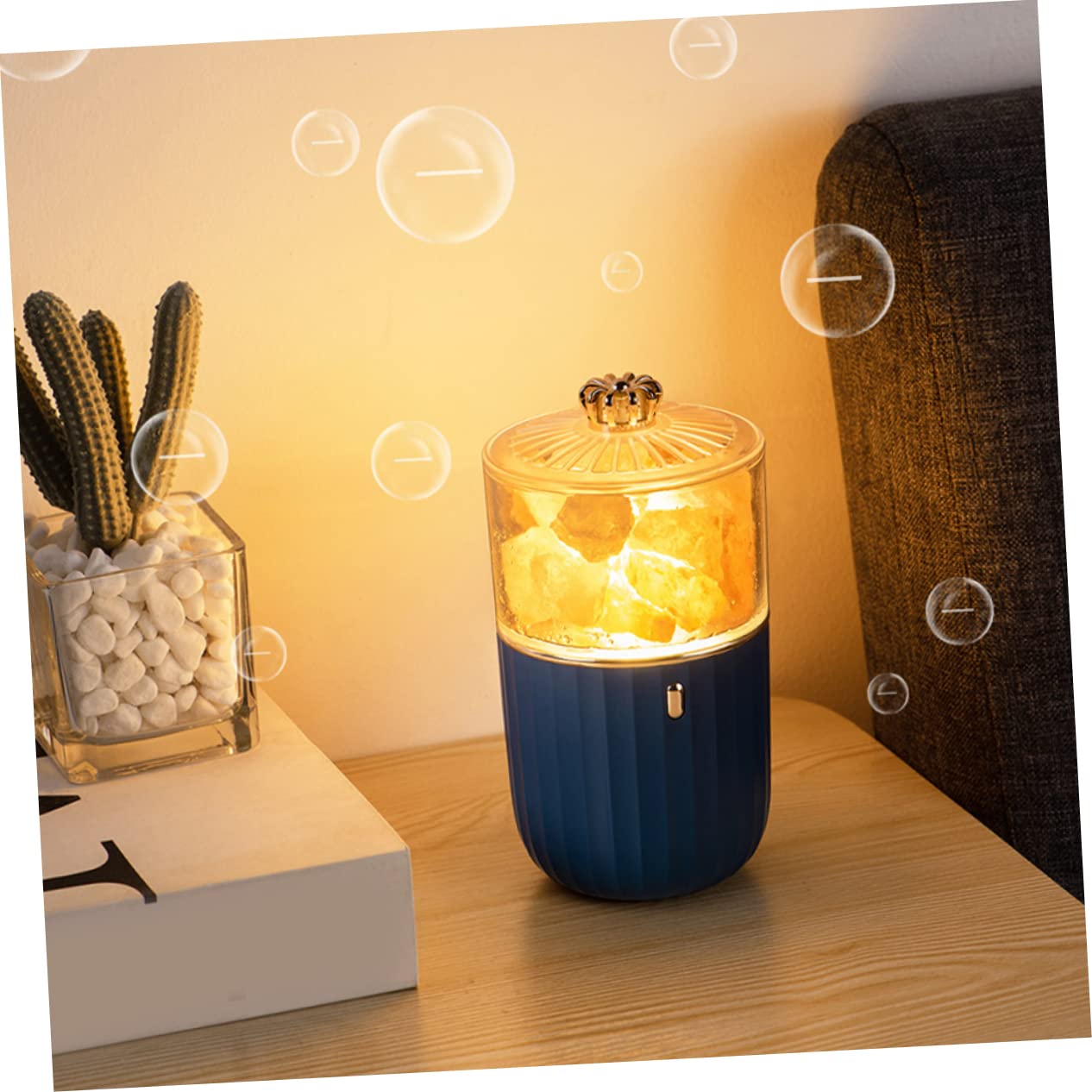 ABOOFAN Crystal Night Light Salt Light Color Gradient for Bedroom Home Office and Relaxation Decor for Boys and Girls Rooms and Nightstands