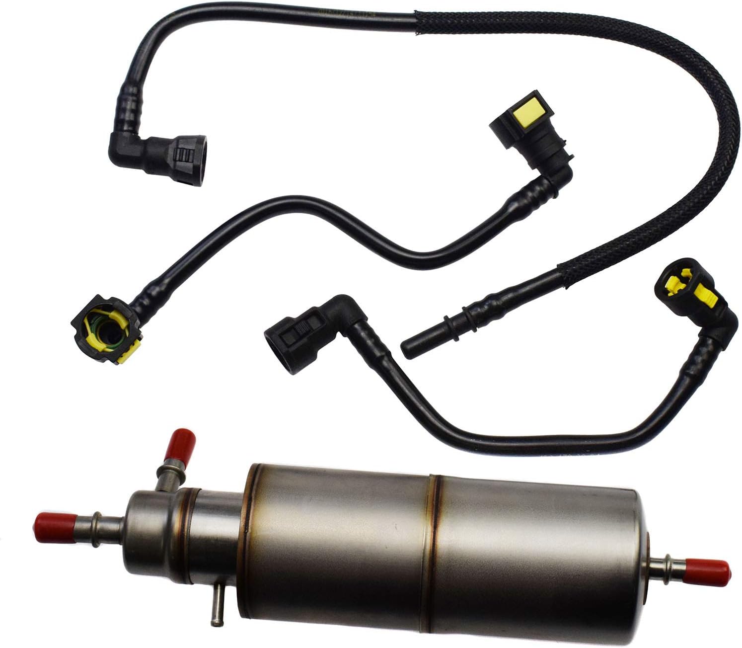 4Pcs Fuel Filter +Fuel line Hose Kit For Mercedes W163 ML320 ML430 ML55 AMG V6 V8 1634770201