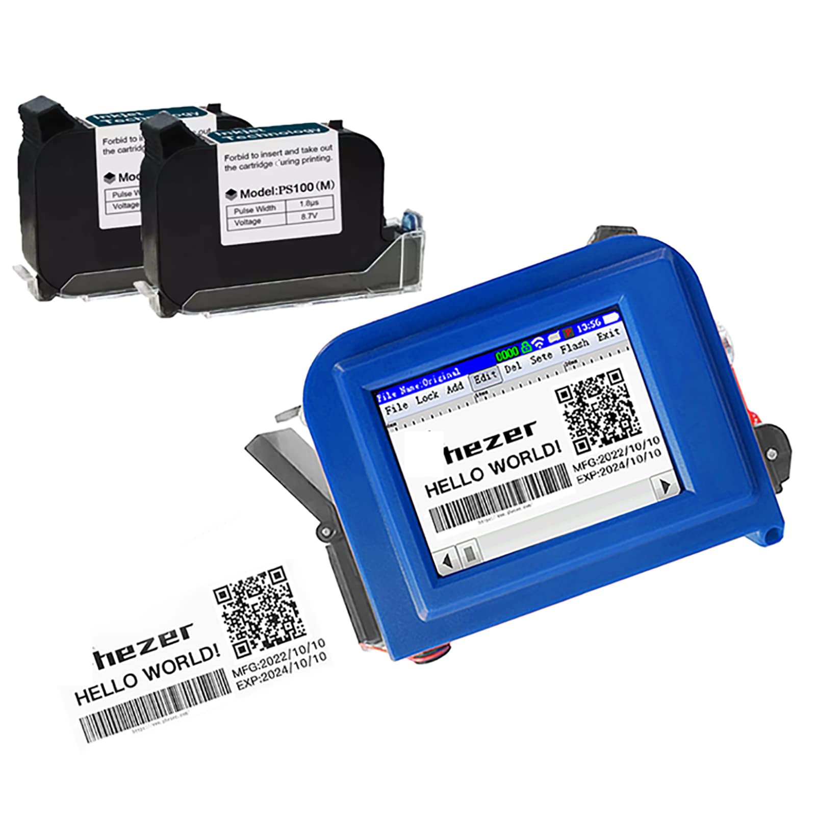 Imprimante à Jet d'encre, imprimante à Jet d'encre de 12,7 mm, imprimante Portable avec Machine de Codage à Jet d'encre à séchage