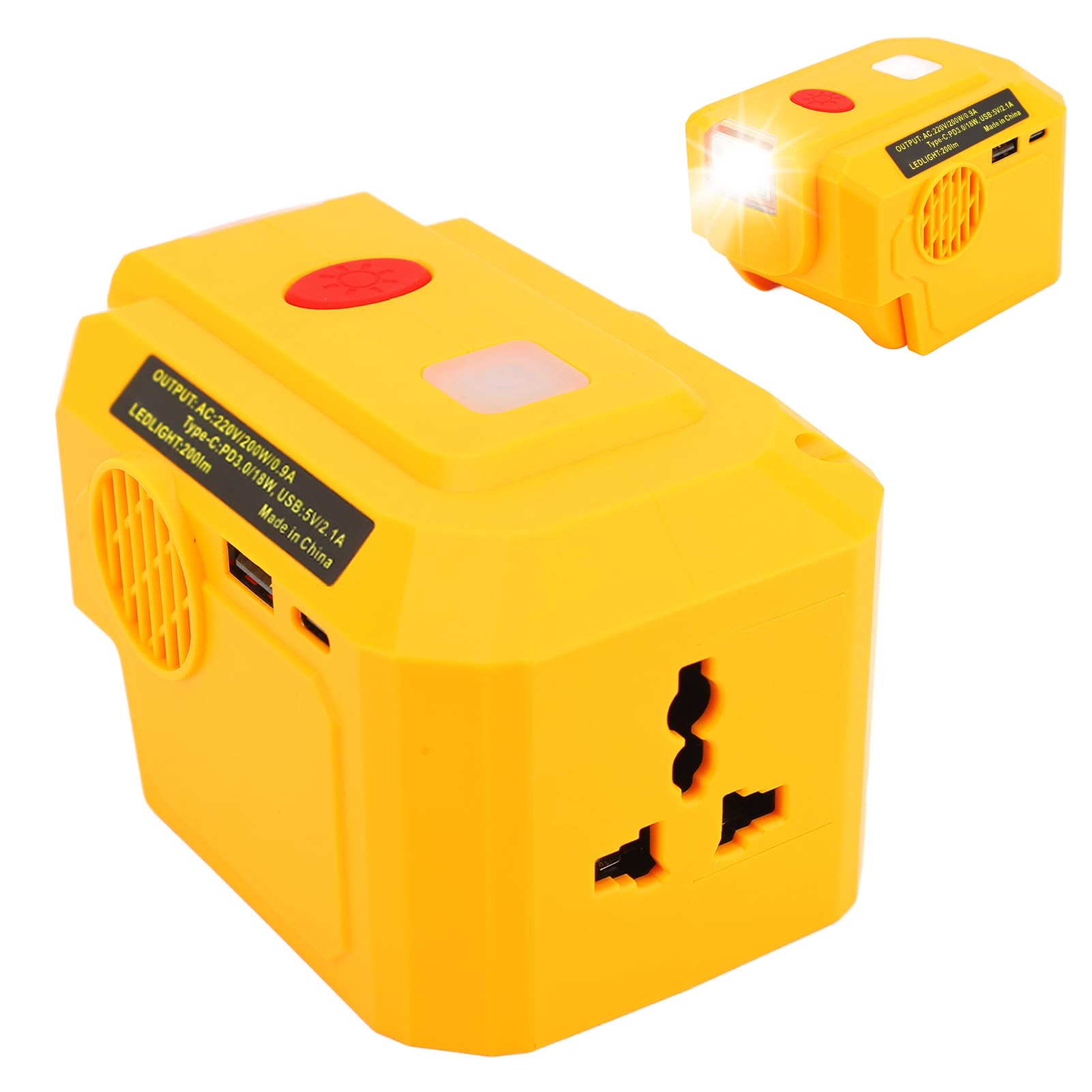 Convertitore Inverter di Alimentazione Portatile Ad Alta Efficienza con PD3.0 e Interfaccia di Tipo C 200 W (220V)