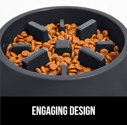 Miniatura 24 de GORILLA GRIP Cuencos para perros de alimentación lenta pendiente de patente, rompecabezas interactivo para perros y gatos, mantiene a las mascotas
