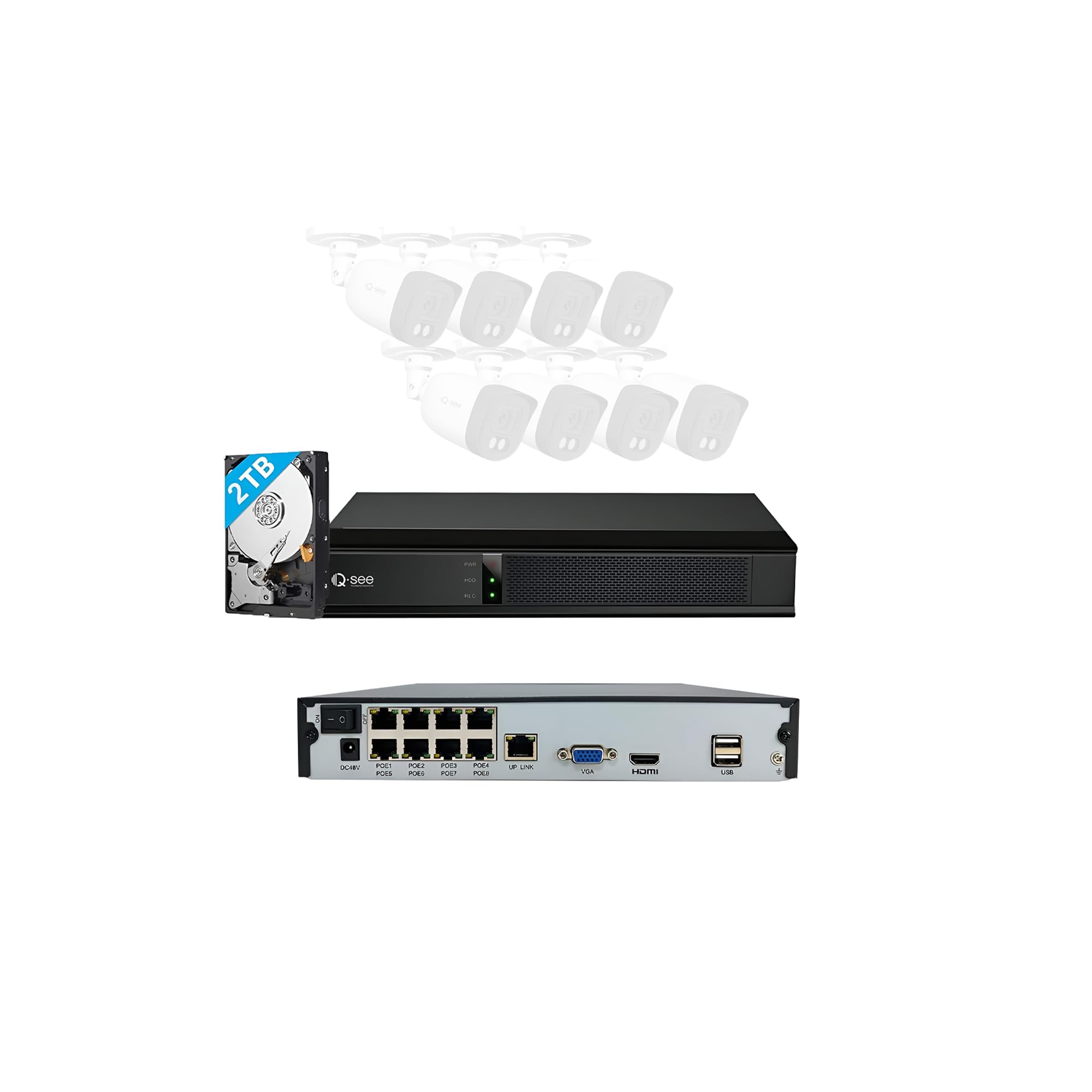 Amazon.co.jp: 日本正規代理店品 Q-see セキュリティカメラ 8ch NVR
