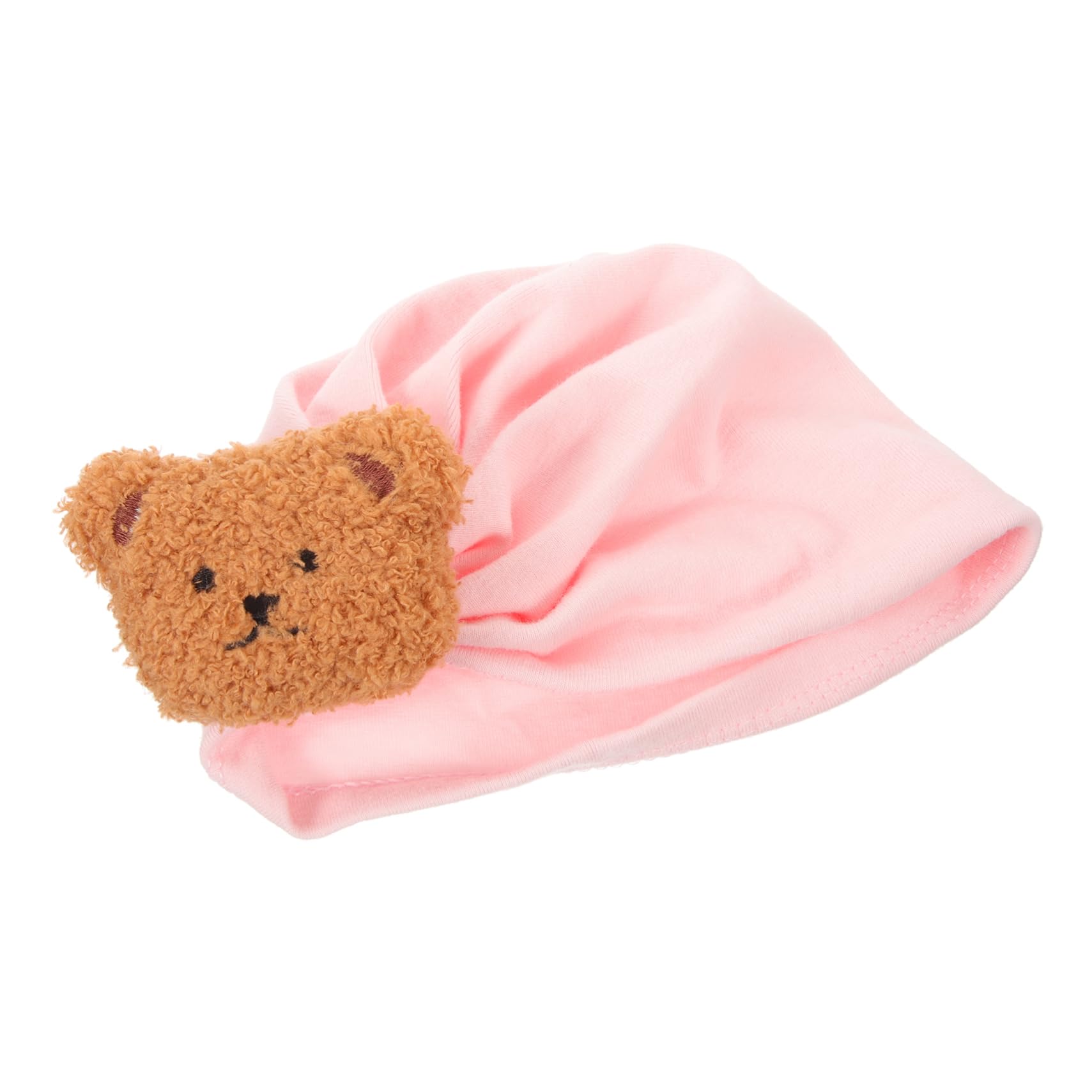 SOIMISS y otoño Gorro de bebé de Estilo Coreano Oso Lindo Gorro de Jersey versátil y Gorro fetal de Llena de algodón para bebé (Rosa Claro) 1 Pieza Gorros