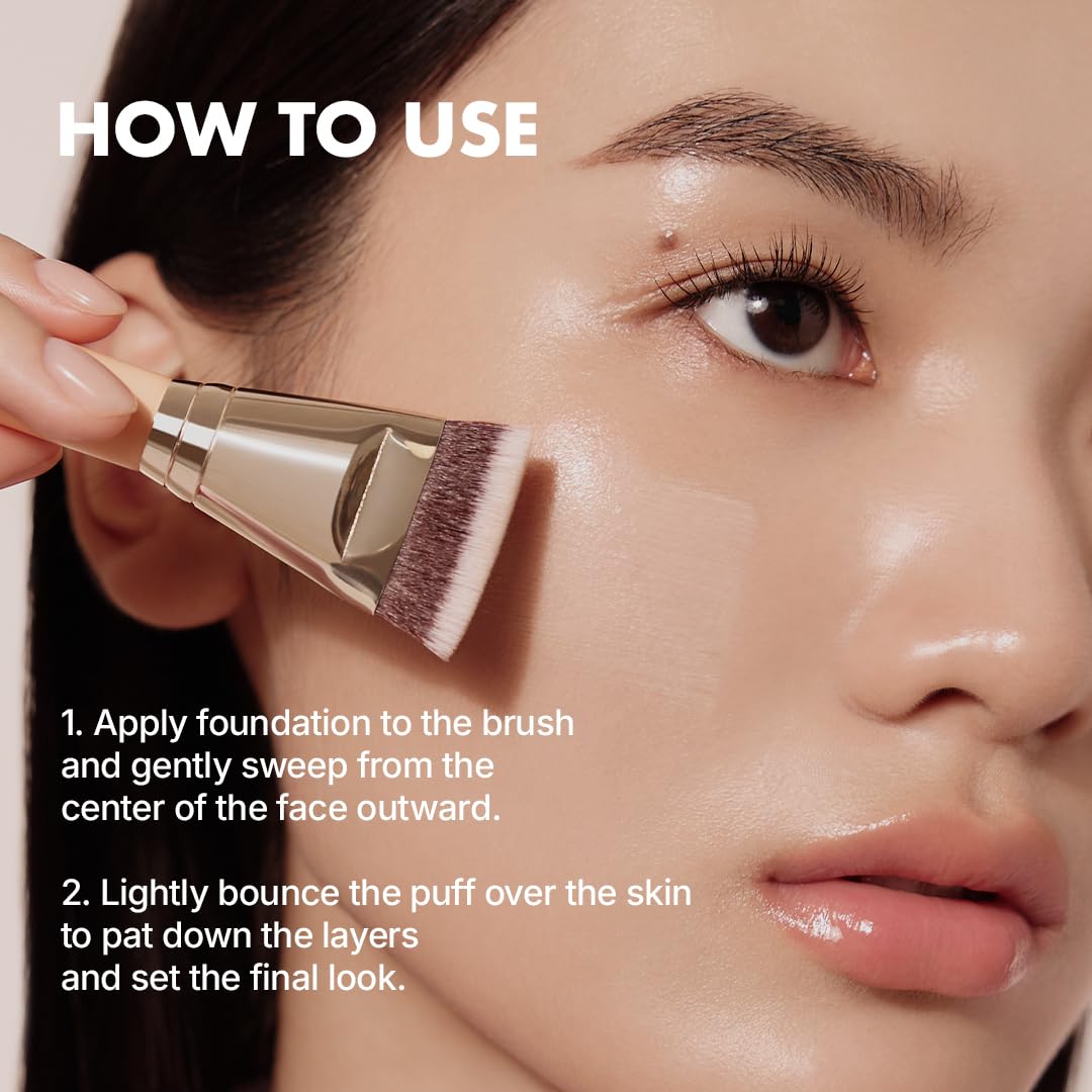 THE TOOL LAB Duo All Day Fitting (Glow Type) - Premium Foundation Make-up Set mit Foundation Pinsel, Schwamm und tragbarer Tasche