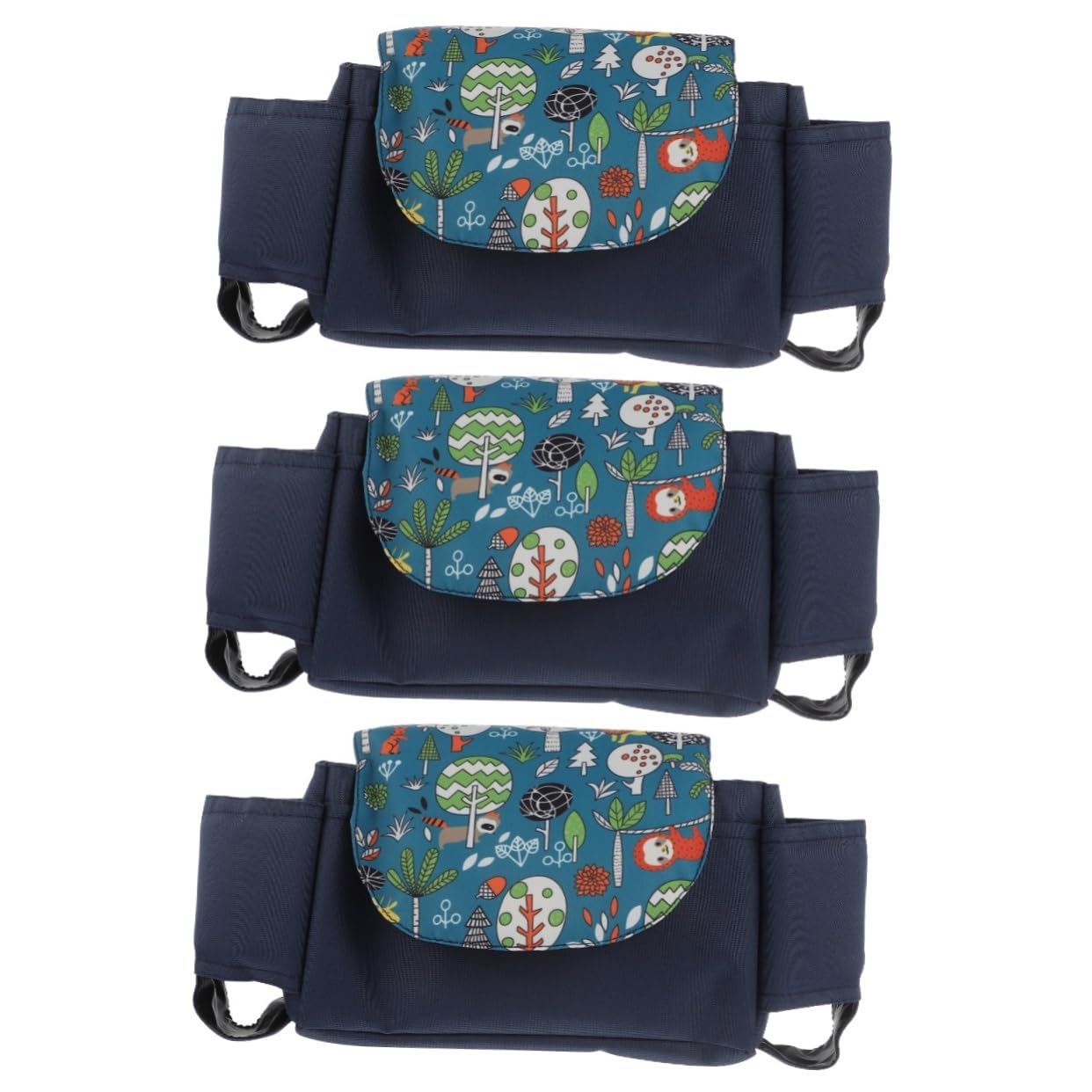 ifundom 3pezzi Organizer Per Passeggini Borsa Multifunzionale Per Pannolini e Bottiglie Attacco Sicuro Materiale Resistente Design Elegante e Pratico Per Esterni e Interni
