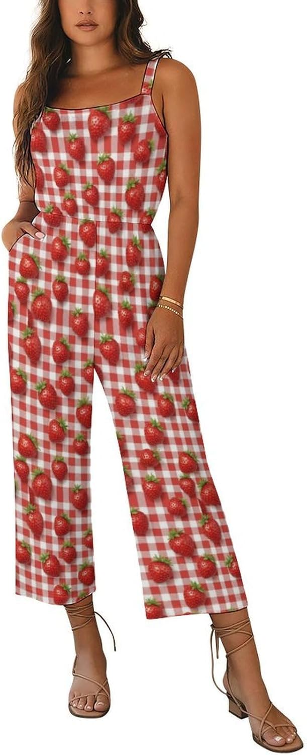 ZHANGXM Senegal Flag Women's Loose Jumpsuits Unique Wide Leg Jumpsuit Strap Suspender Baggy