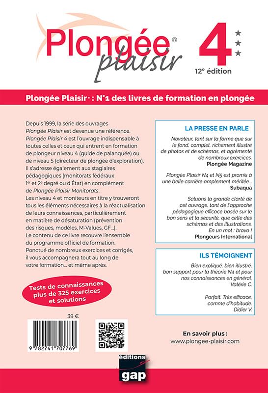 PLONGEE PLAISIR 4 PALANQUEE (P4) DIRECTEUR (P5)