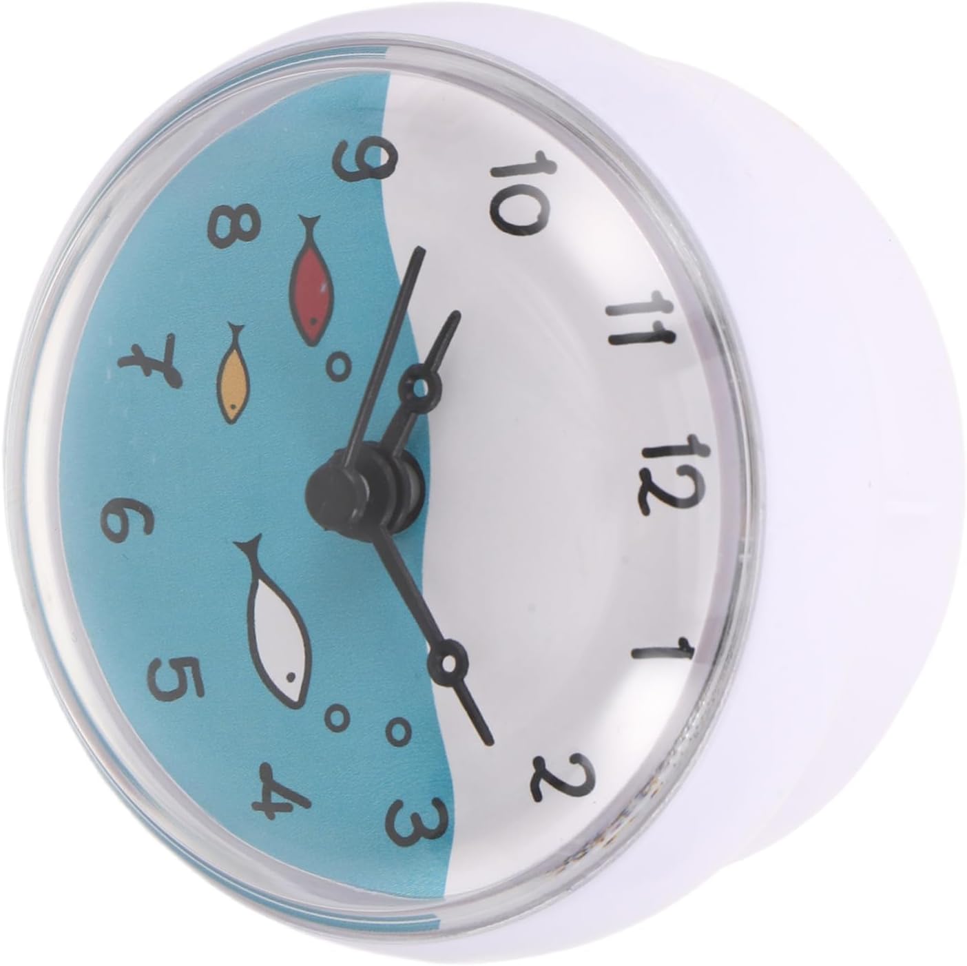 Waterproof Shower Timer Clock with Suction Cup Small Silent Bathroom Wall Clock and Seniors for Kitchen and Toilet Use