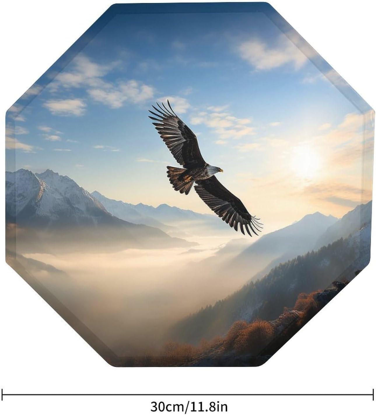 Ctagon Metal Sign for Home, Modern Display Plate for Kitchen, Eagle Mountains Plates Accent Hanging Wall Decorations 3PCS for Living Room, Bedroom, Hallway, Hotel