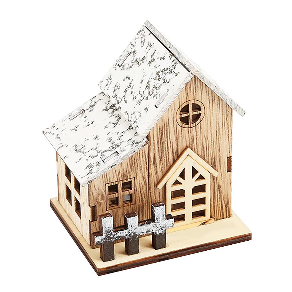 Elnwnnkc Boys C Elnwnnk Christmas Styles Abin Wooden House Glitter With Led Light Home Decoration Fairy Night Lamp Pendant Prop Gift Hristmas Wooden Houses For The Mantel Decorations Pendant Lights
