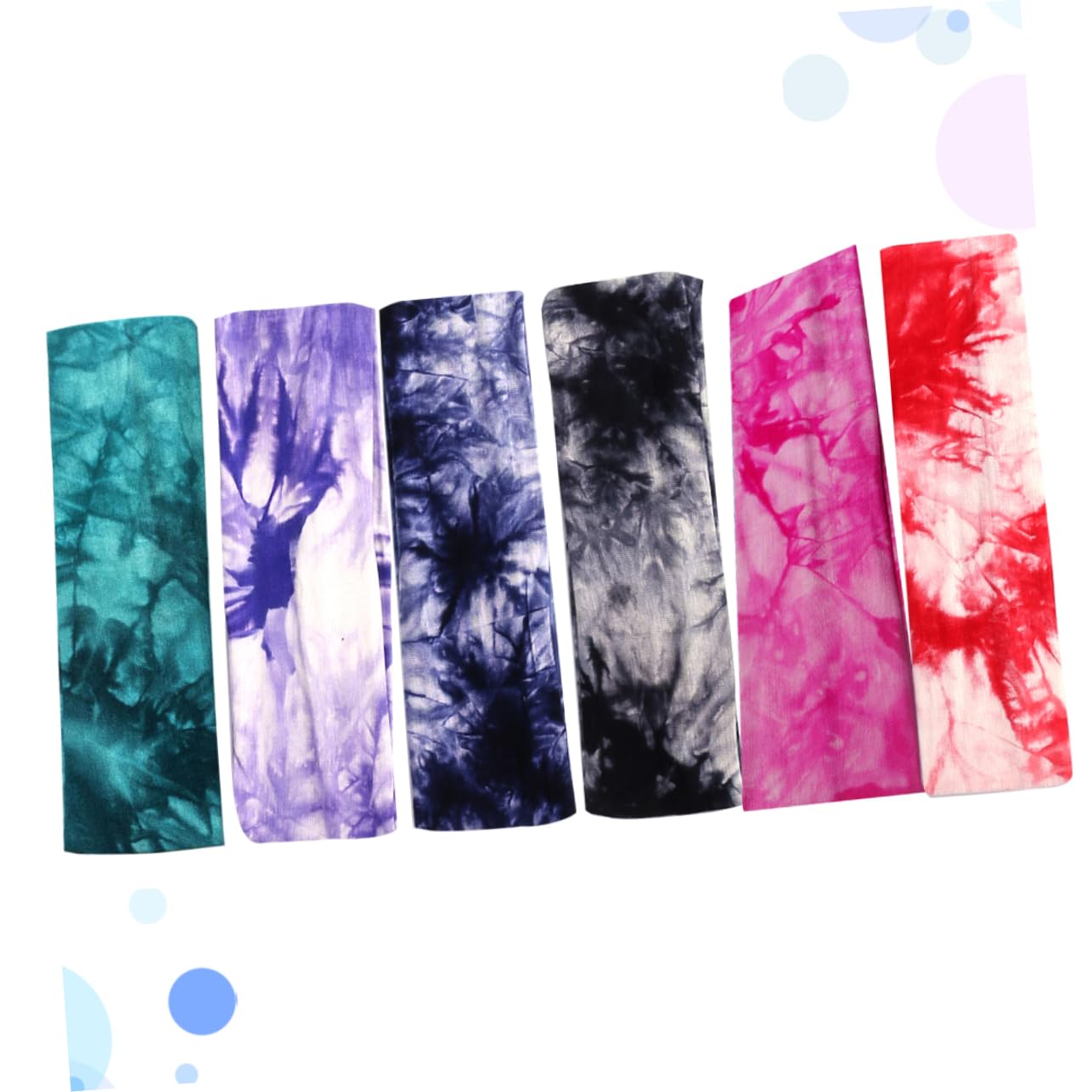 FRCOLOR 18piezas Cintas Para Cabello Absorbentes De Sudor Bandas Elásticas De Yoga Diseño De Degradé Para Deportes y Actividades Al Aire