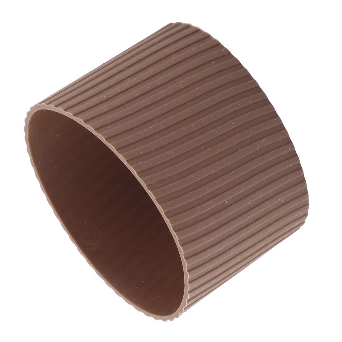 Sourcingmap Silicone Home Glass Water Cup Insulated Sleeve Protector Cover 7.5cm Dia Coffee Color