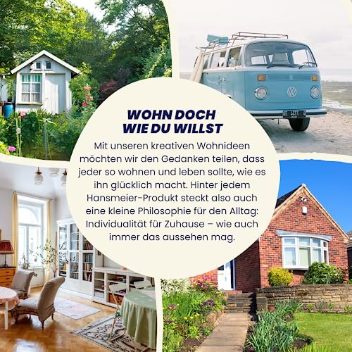 Hansmeier Geweih-Garderobenhaken - Stilvoll, Formschön & modern - Weiß - 54 cm - Deko Hirschgeweih - Mehrzweckhaken und Wanddeko - Hohe Tragkraft