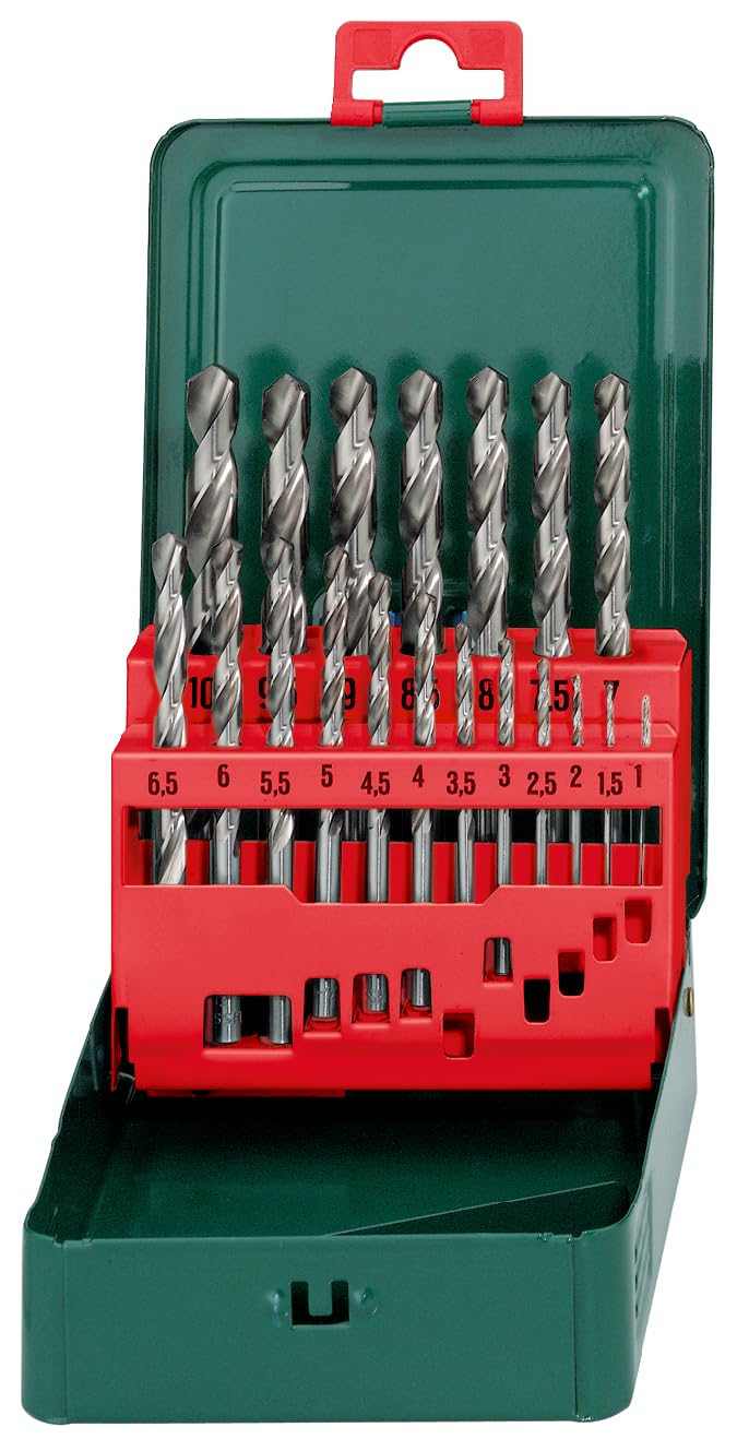 Metabo Grey/Silver 627153000 Hss-G Twist Drill Bit Set 19 Piece