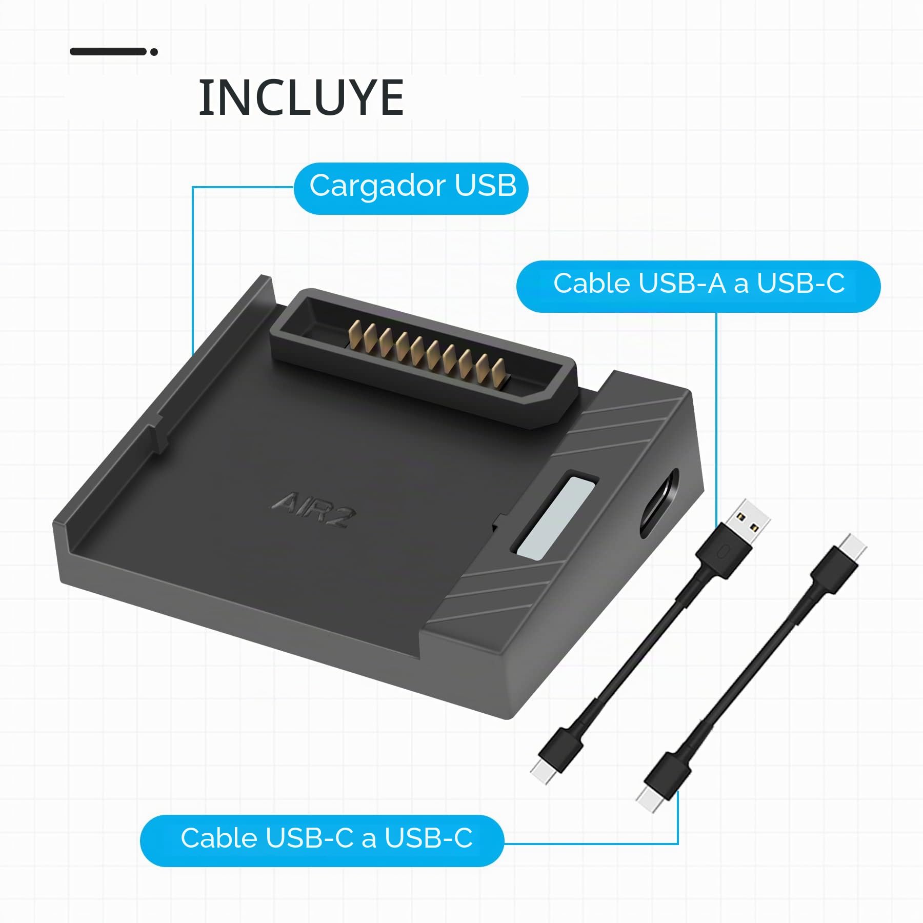 Cargador USB de Batería para DJI Air 2S, Mavic Air 2 Drone