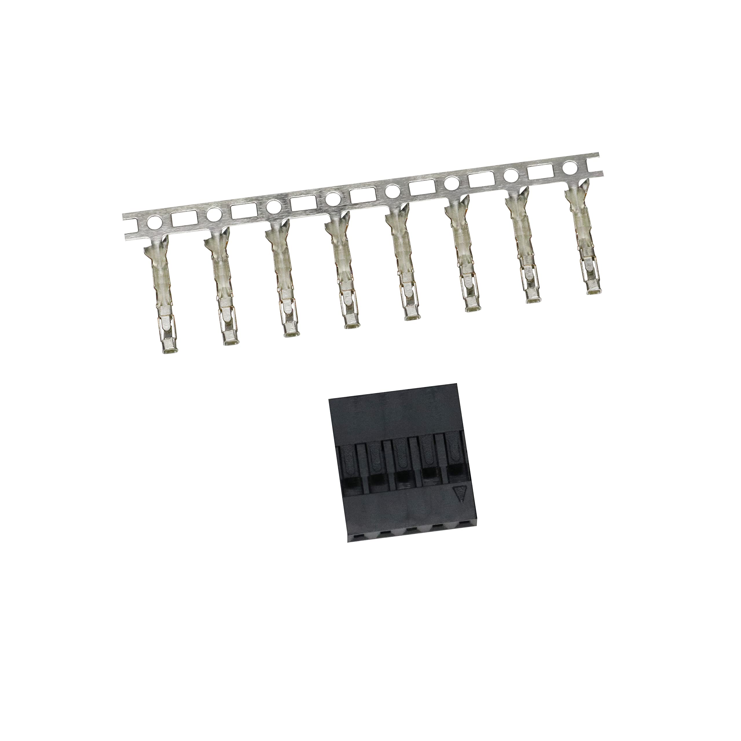TJC8-254 Single Row 2.54mm 5-pin Header Crimp Connector Housing + Crimps, Pack of 50 Compatible With JST RE/HARWIN M20 / Amphenol ICC Mini-PV/DuPont Standard Header