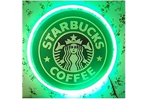 14in Starbuck Coffees Neon Sign 3D Carved Acrylic Beer Pub Bar Handmade...