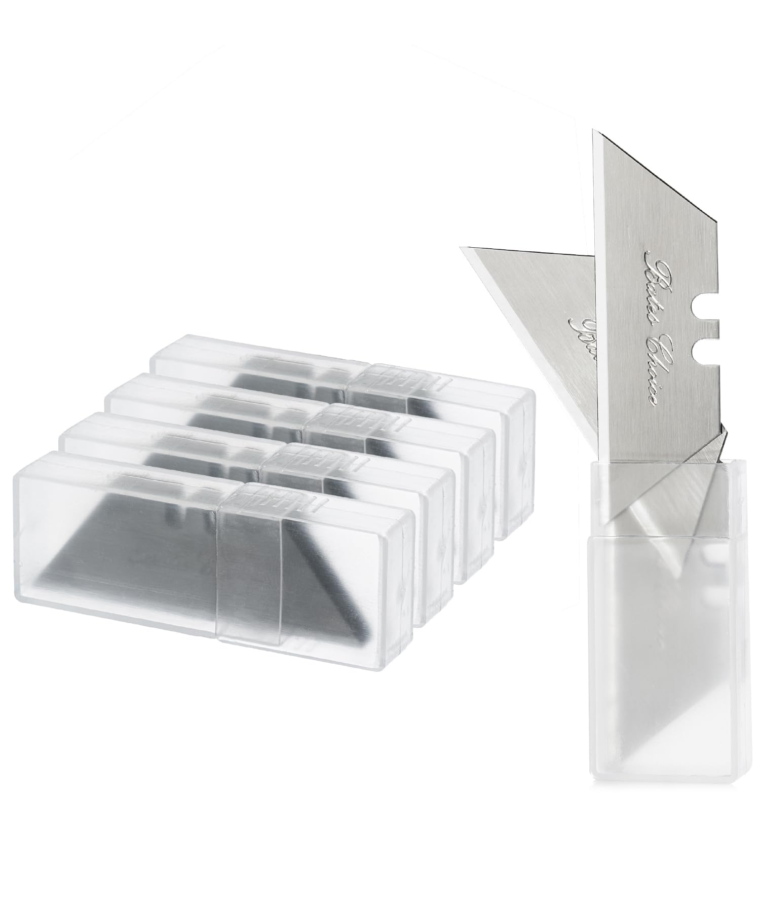 Bates- Utility Knife Blades, 40 Pack, Silver, Carbon Steel, Replacement Blade for Box Cutters with Plastic Case